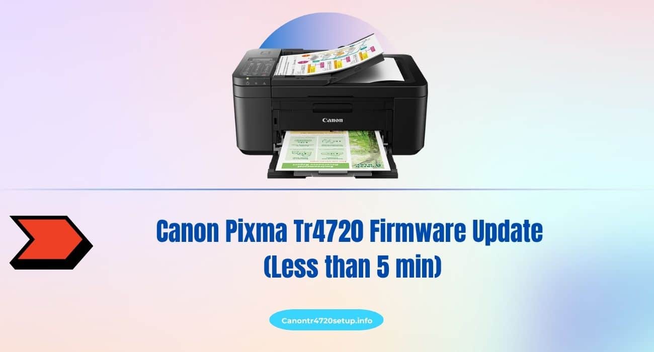Canon Pixma Tr4720 Firmware Update (Less than 5 min)