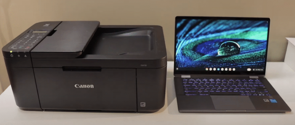 How to connect canon pixma tr4720 with chromebook