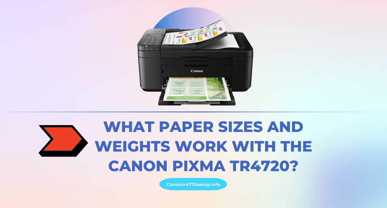 What Paper Sizes and Weights Work with the Canon PIXMA TR4720?